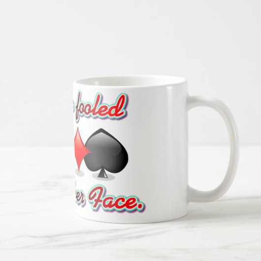 私のポーカーフェースによってだまされないで下さい コーヒーマグカップ (右)