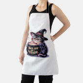 私のポーションをオフにポーズハロウィーンかわいいキャットクラ エプロン (インサイチュ)
