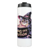 私のポーションをオフにポーズハロウィーンかわいいキャットクラ タンブラー (正面)