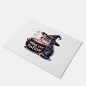 私のポーションをオフにポーズハロウィーンかわいいキャットクラ ドアマット (アングル)