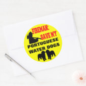 私のポ救ルガルの水犬の消防士 ラウンドシール (封筒)