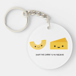 私のマカロニのアクリルKeychainへのあなたはチーズ キーホルダー