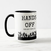 私のマグを離れた手! マグカップ (左)