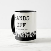 私のマグを離れた手! マグカップ (正面左)