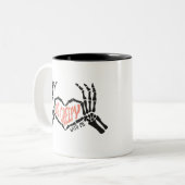 私のマグカップに気味悪い ツートーンマグカップ (正面左)