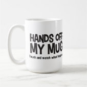 私のマグカップの手 コーヒーマグカップ (左)