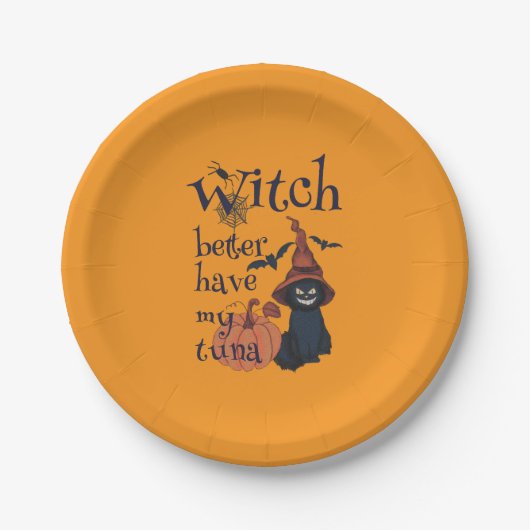 私のマグロは魔女が持った方がいい ペーパープレート (正面)