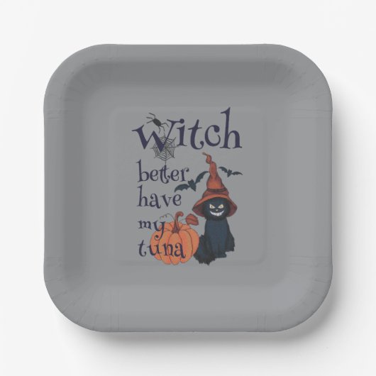 私のマグロは魔女が持った方がいい ペーパープレート (正面)