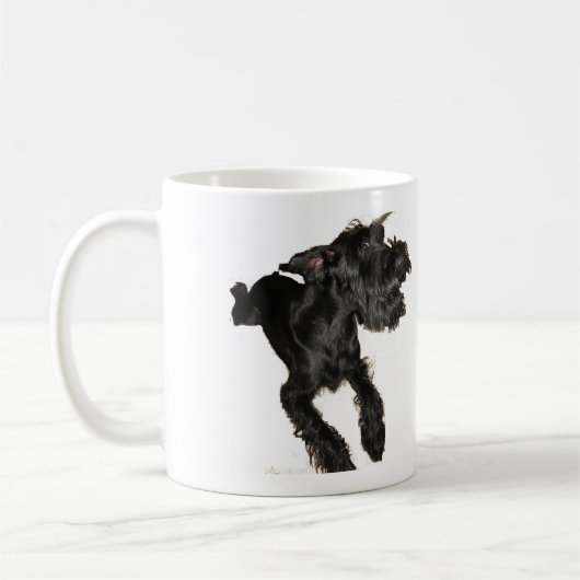 私のマグ-ジャイアント・シュナウザーを離れてあなたの汚れた手を保って下さい コーヒーマグカップ (左)