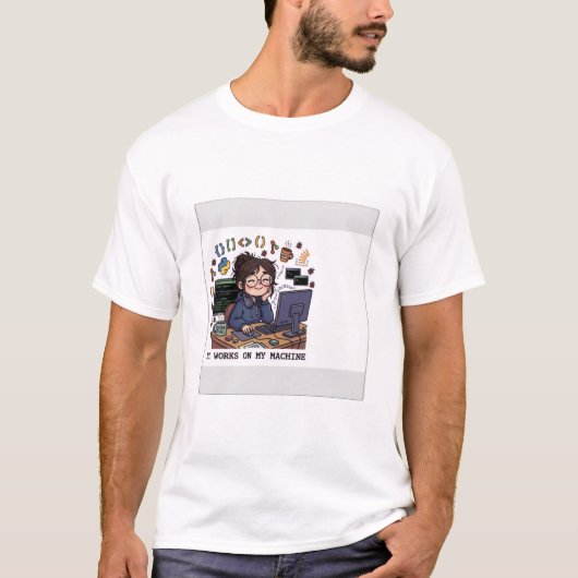私のマシンでは動きます - 面白いプログラマTシャツ Tシャツ (正面)