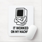 私のマシンで動いた – レトロ開発者ユーモア マウスパッド (マウス)
