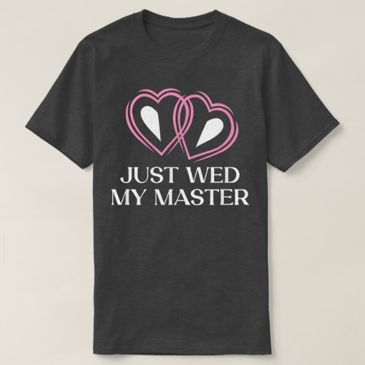 私のマスター結婚式と新婚旅行の花嫁と新郎 Tシャツ (デザイン正面)