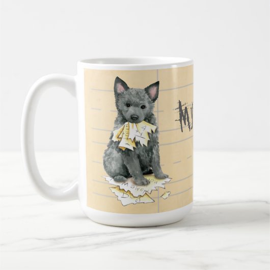 私のマディ食べーは宿題コーヒーマグ コーヒーマグカップ (左)