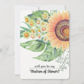 私のマトロン・オブ・オナーになってくれますか？ ラスティック サンキラ 招待状 (正面)