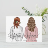 私のマトロン・オブ・オナーになってくれる？ ガールズ・イン・ローブ V2 招待状 (スタンド正面)