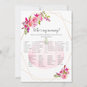 私のママかぼちゃの花模様 招待状 (正面)