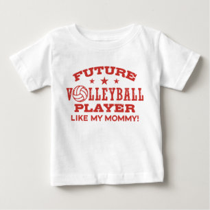 私のママのような未来のバレーボール選手 ベビーTシャツ