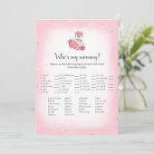 私のママのシャワーゲームのピンクのフラミンゴバレリーナ 招待状 (スタンド正面)