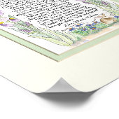 私のママの水の色で歩パーソナライズされたく ポスター (角)