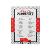 私のママの赤ちゃん動物のシャワーゲームである消防車 ノートパッド (回転)