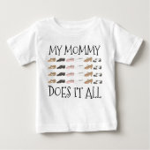 私のママはそれをすべてダンス先生ダンサーの靴をする ベビーTシャツ (正面)
