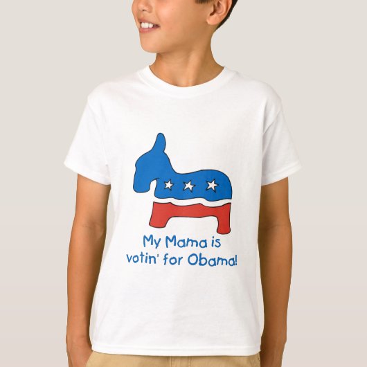 私のママはオバマの子供のティーズのために盗聴されている Tシャツ (正面)