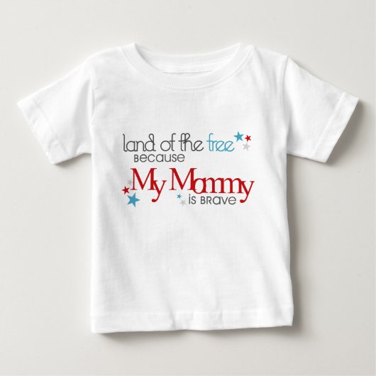 私のママは勇敢だから、自由の国 ベビーTシャツ (正面)