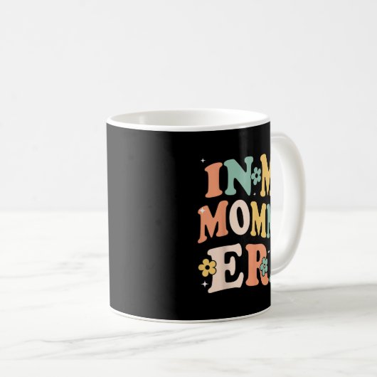 私のママエラおもしろいー皮肉なGroovyレトロ コーヒーマグカップ (正面右)