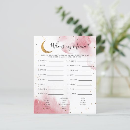 私のママ赤ちゃんシャワーのゲームであるピンクの月 (スタンド正面)