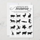 私のママ赤ちゃんシャワーのゲームのアクティビティ 招待状 (正面)