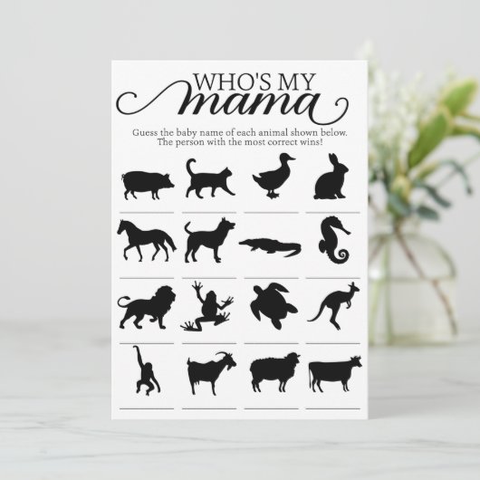 私のママ赤ちゃんシャワーのゲームのアクティビティ 招待状 (スタンド正面)