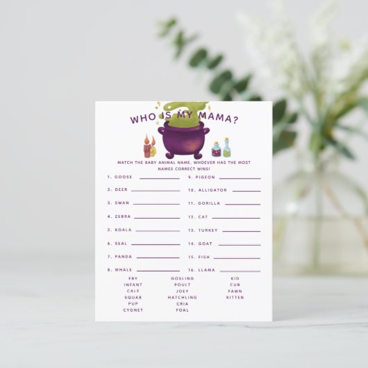 私のママ赤ちゃんシャワーゲームであるハロウィーンの魔女 (スタンド正面)