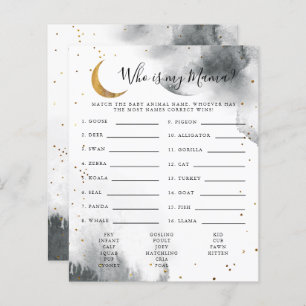 私のママ赤ちゃんシャワーゲームである灰色の月