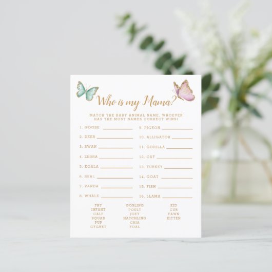 私のママ赤ちゃんシャワーゲームである蝶 (スタンド正面)