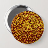 私のマヤのカレンダー(ボタンPinで) 缶バッジ (正面&裏面)