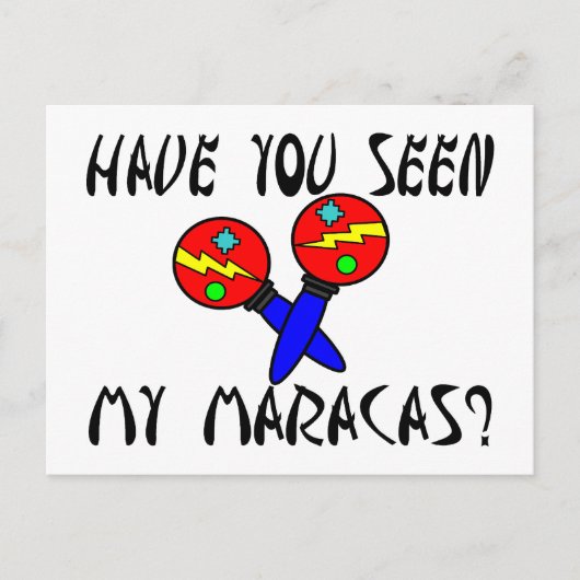 私のマラカスを見たか？ ポストカード (正面)