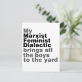 私のマルクス主義フェミニスト弁証法はすべての男の子をもたらす ポストカード (スタンド正面)