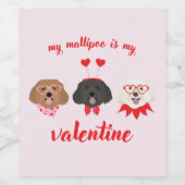 私のマルティポは私のバレンタイン ワインラベル (シングルラベル)