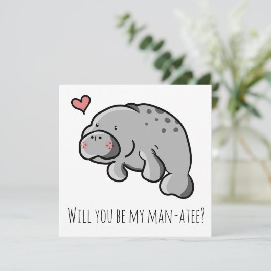 「私のマンタニーになってくれる？」バレンタインカード カード (スタンド正面)