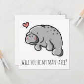 「私のマンタニーになってくれる？」バレンタインカード カード (正面/裏面インサイチュ)