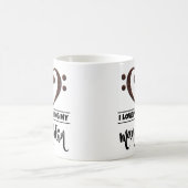 私のマンドリンを演奏するヘ音記号のハートI愛 コーヒーマグカップ (中央)