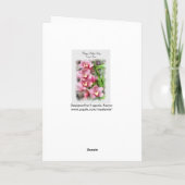 私のミイラのピンクの蘭への幸せな母の日 カード (裏面)