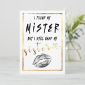 私のミスターが見つかったけど、それでも私には妹が必要 招待状 (スタンド正面)