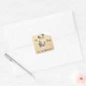 私のミニアメリカ人の羊飼食べい宿題 スクエアシール (封筒)