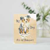 私のミニアメリカ人の羊飼食べい宿題 ポストカード (スタンド正面)