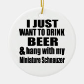私のミニチュア・シュナウツァーとのこつ セラミックオーナメント (正面)