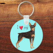 私のミニピンが大好き キーホルダー (正面)