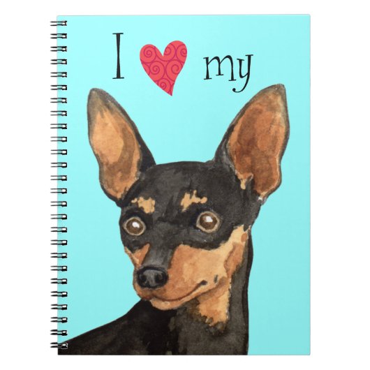 私のミニピンが大好き ノートブック (正面)