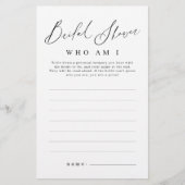 私のミニマルなブライダルシャワーゲーム (正面)