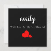 私のミニマルガールフレンドのカードは? サンキューカード (正面)